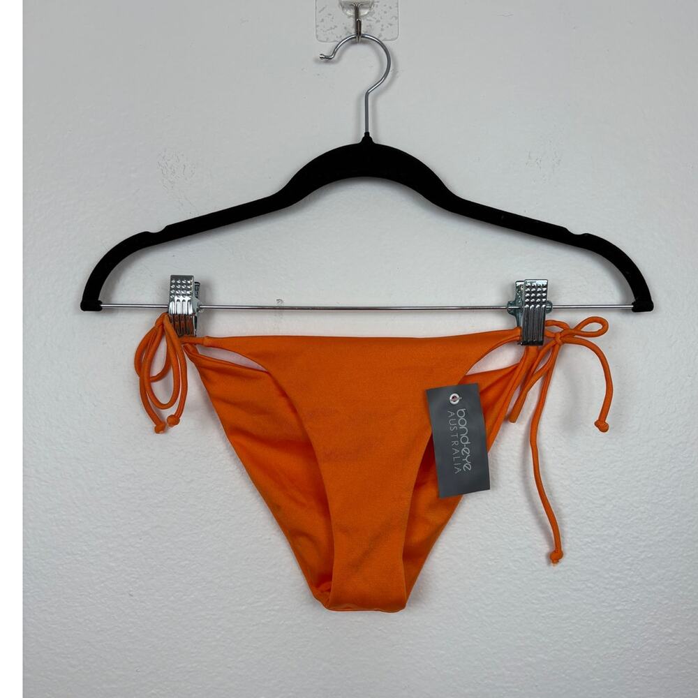 NWT Bond-Eye Australia Orange Tie Side Bikini Bottoms Medium